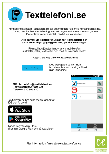 CFEK Material Texttelefoni.se