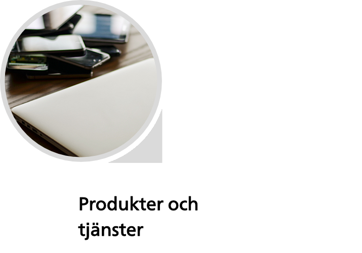 Produkter och tjänster submeny