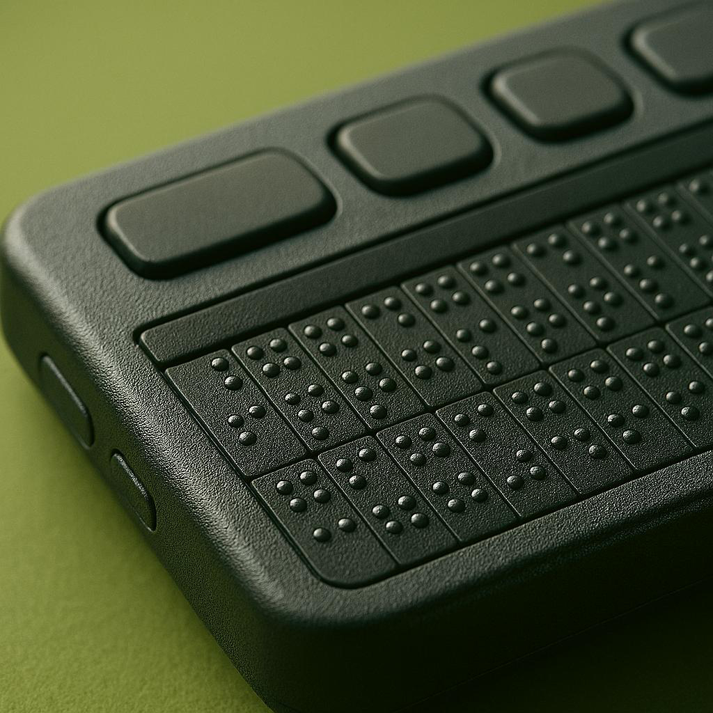 närbild på en punktdisplay